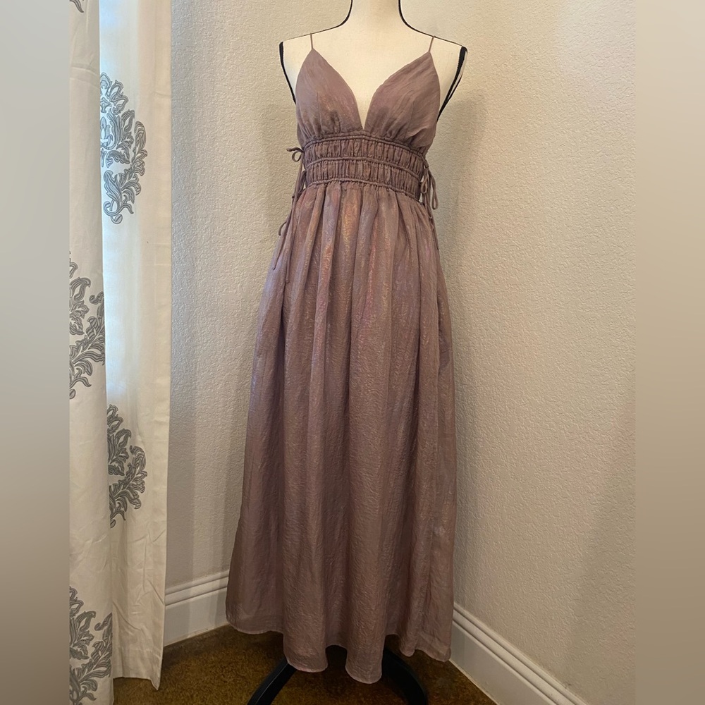 Flea Style Mauve Opaque Maxi Dress. Size:Small.
